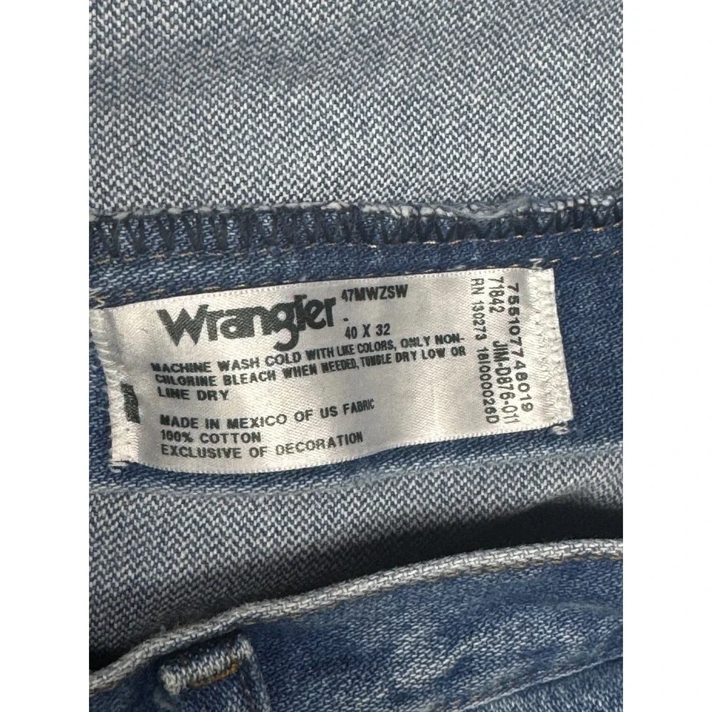 Wrangler 47MWZ Premium Performance Cowboy Cut Jeans Mens 40x32 Blue‎ Regular Fit
